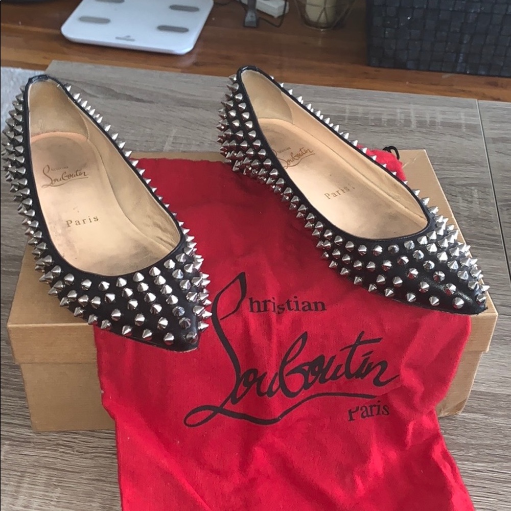 Christian Louboutin Pigalle Spikes Flat Nappa